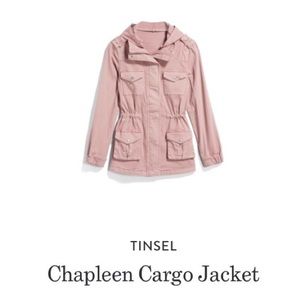 Tinsel Stitch Fix Pink Cargo Jacket Size Large
